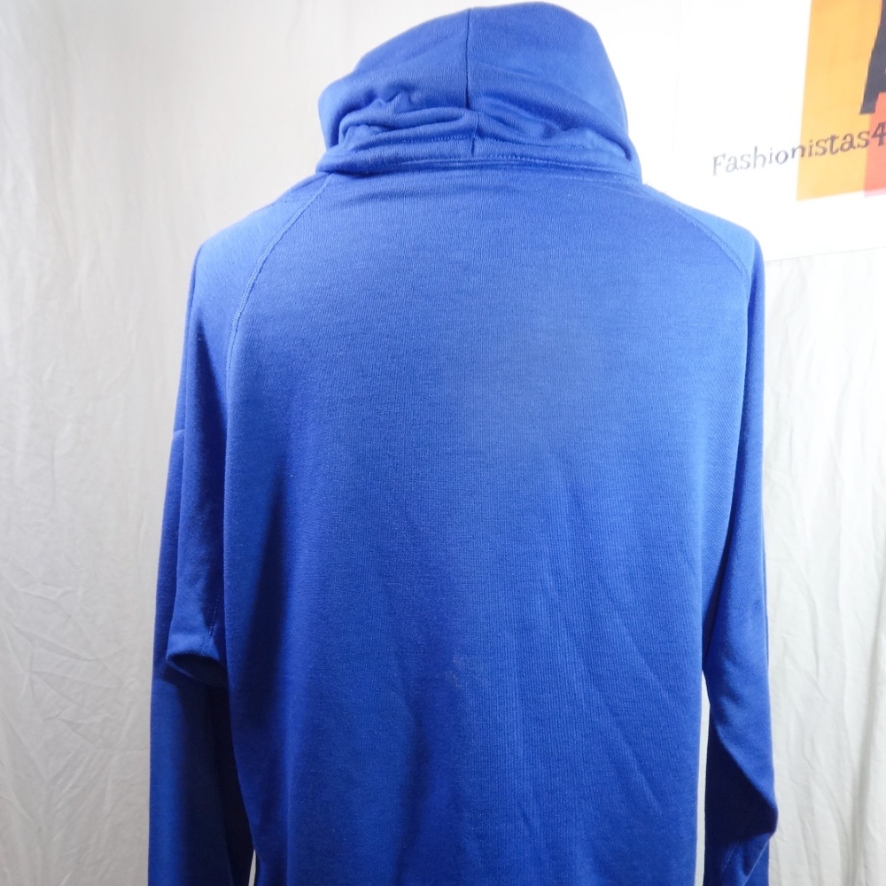 NIKE Women's Blue Cowl Neck Sweatshirt Medium - Picture 4 of 8
